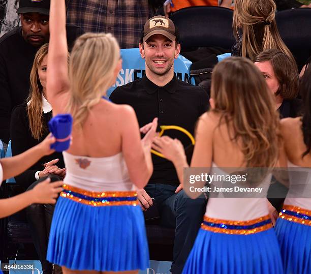 Albert Hammond, Jr. Attends Miami Heat vs New York Knicks game at Madison Square Garden on February 20, 2015 in New York City.