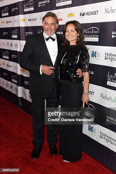 Fabio Testi and Antonella Testi attend Los Angeles Italia Closing Night Ceremony at TCL Chinese 6 Theatres on February 20, 2015 in Hollywood,...