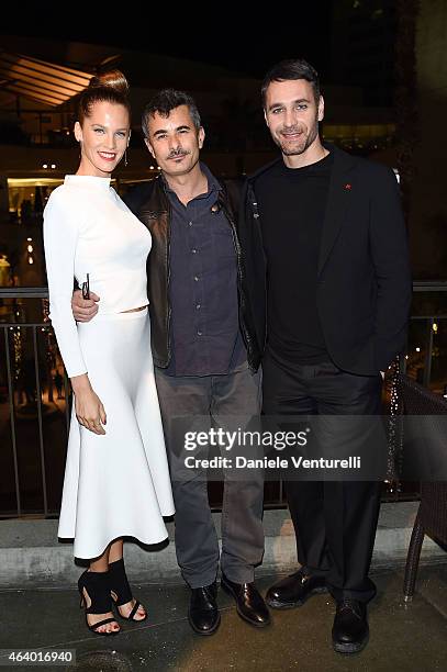 Actress Liz Solari, director Paolo Genovese and actor Raoul Bova attends Los Angeles Italia Closing Night Ceremony at TCL Chinese 6 Theatres on...