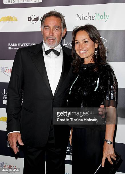 Fabio Testi and Guest attend the Los Angeles Italia closing night ceremony at TCL Chinese 6 Theatres on February 20, 2015 in Hollywood, California.