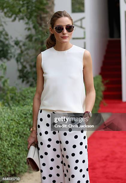 Olivia Palermo attends the final day of the Cartier International Dubai Polo Challenge 10th edition at Desert Palm Hotel on February 21, 2015 in...