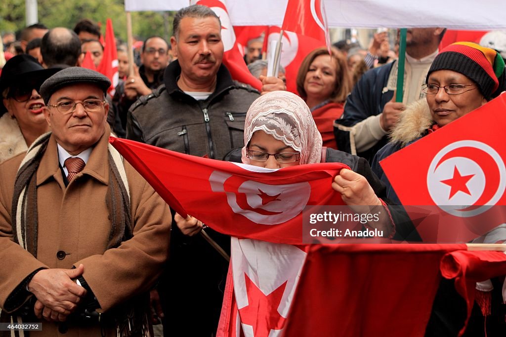 'Joint march against terror' in Tunisia