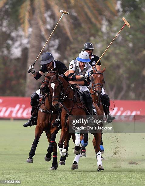 Play Desert Palm on the final day of the Cartier International Dubai Polo Challenge 10th edition at Desert Palm Hotel on February 21, 2015 in Dubai,...