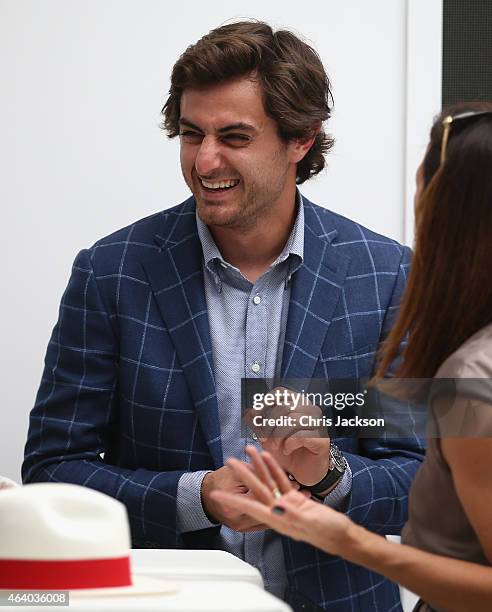 Mohammed Abuisa in the Cartier Villa on the final day of the Cartier International Dubai Polo Challenge 10th edition at Desert Palm Hotel on February...