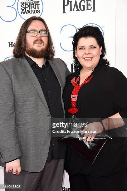 Directors Iain Forsyth and Jane Pollard attend the 2015 Film Independent Spirit Awards at Santa Monica Beach on February 21, 2015 in Santa Monica,...