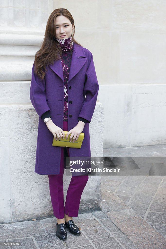 Street Style On January, 19 - Paris Fashion Week Mensswear A/W 2014