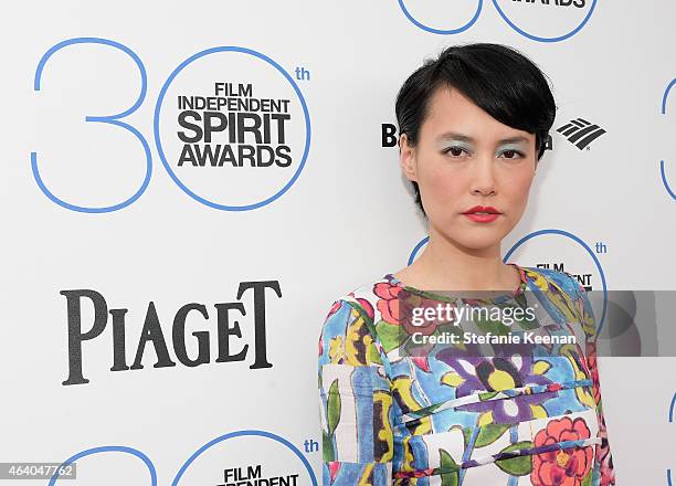 Actress Rinko Kikuchi attends the 30th Annual Film Independent Spirit Awards at Santa Monica Beach on February 21, 2015 in Santa Monica, California.