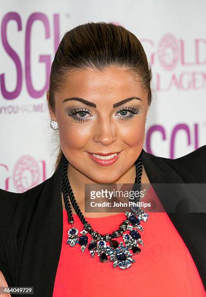 Abi Clarke attends the MediaSKIN NTA Gifting Lounge at The Penthouse on January 20, 2014 in London, England.