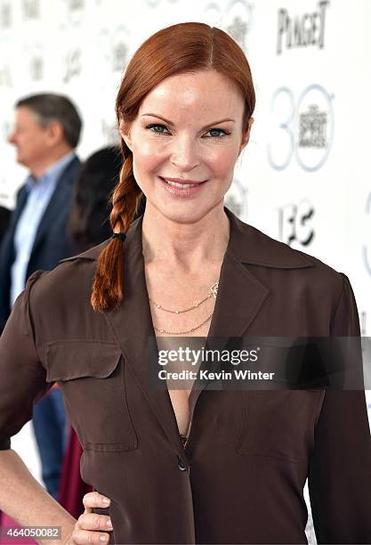 Actress Marcia Cross attends the 2015 Film Independent Spirit Awards at Santa Monica Beach on February 21, 2015 in Santa Monica, California.