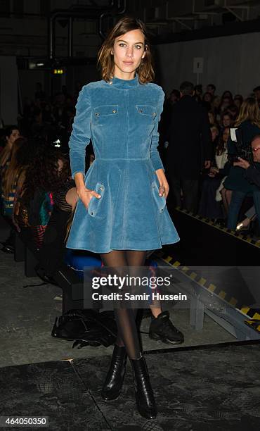 Alexa Chung attends the Henry Holland show during London Fashion Week Fall/Winter 2015/16 on February 21, 2015 in London, United Kingdom.