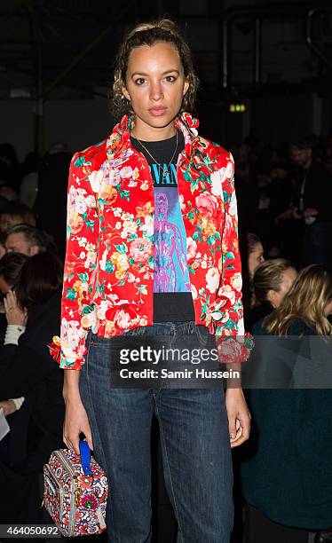 Pheobe James Collins attends the Henry Holland show during London Fashion Week Fall/Winter 2015/16 on February 21, 2015 in London, United Kingdom.