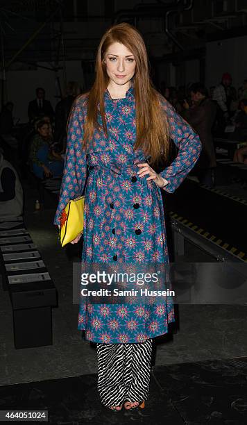 Nicola Roberts attends the Henry Holland show during London Fashion Week Fall/Winter 2015/16 on February 21, 2015 in London, United Kingdom.