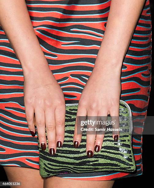 Ella Eyre attends the Henry Holland show during London Fashion Week Fall/Winter 2015/16 on February 21, 2015 in London, United Kingdom.