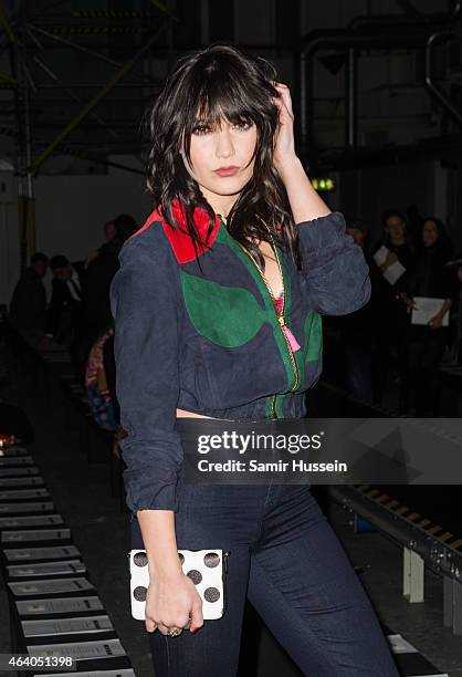 Daisy Lowe attends the Henry Holland show during London Fashion Week Fall/Winter 2015/16 on February 21, 2015 in London, United Kingdom.