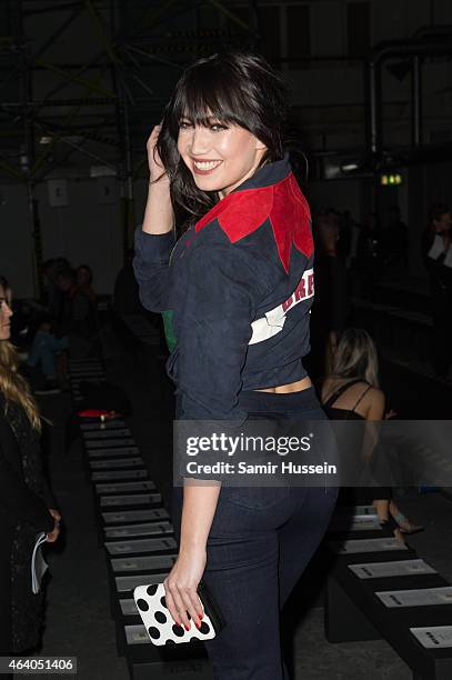 Daisy Lowe attends the Henry Holland show during London Fashion Week Fall/Winter 2015/16 on February 21, 2015 in London, United Kingdom.