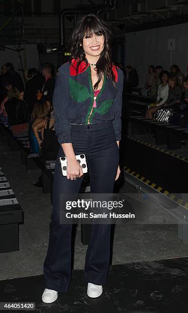 Daisy Lowe attends the Henry Holland show during London Fashion Week Fall/Winter 2015/16 on February 21, 2015 in London, United Kingdom.