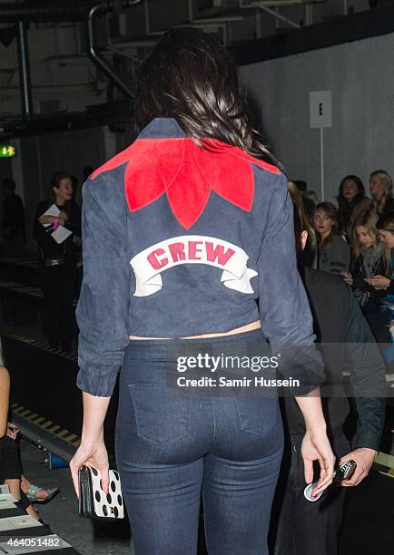 Daisy Lowe attends the Henry Holland show during London Fashion Week Fall/Winter 2015/16 on February 21, 2015 in London, United Kingdom.