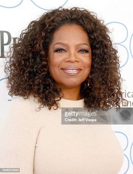 Oprah Winfrey attends the 2015 Film Independent Spirit Awards at Santa Monica Beach on February 21, 2015 in Santa Monica, California.