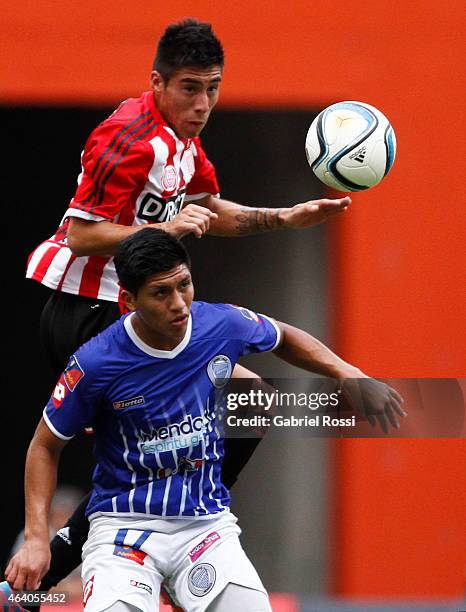 During a match between Estudiantes and Godoy Cruz as part of second round Torneo Primera Divisin 2015 at Ciudad de la Plata Stadium on February 21,...