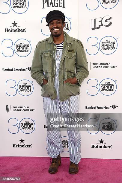 Musician/actor Andre Benjamin attends the 2015 Film Independent Spirit Awards at Santa Monica Beach on February 21, 2015 in Santa Monica, California.