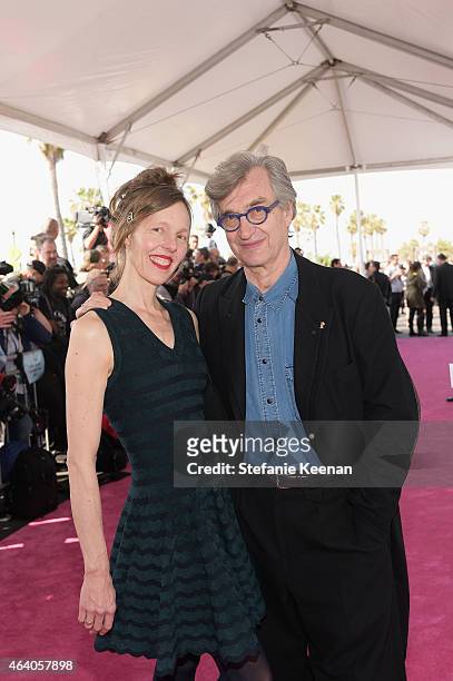 Photographer Donata Wenders and director Wim Wenders attend the 30th Annual Film Independent Spirit Awards at Santa Monica Beach on February 21, 2015...