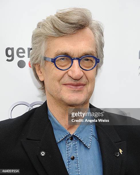 Director Wim Wenders attends the German Films and the Consulate General of the Federal Republic Of Germany's German Oscar nominees reception at Villa...