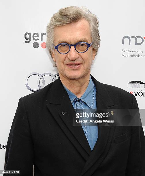 Director Wim Wenders attends the German Films and the Consulate General of the Federal Republic Of Germany's German Oscar nominees reception at Villa...