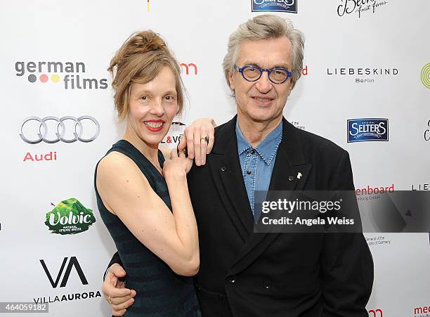 Director Wim Wenders and Donata Wenders attend the German Films and the Consulate General of the Federal Republic Of Germany's German Oscar nominees...