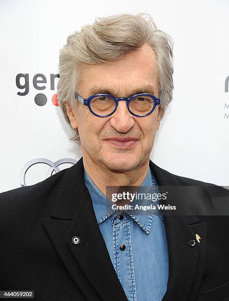 Director Wim Wenders attends the German Films and the Consulate General of the Federal Republic Of Germany's German Oscar nominees reception at Villa...