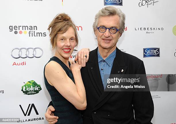 Director Wim Wenders and Donata Wenders attend the German Films and the Consulate General of the Federal Republic Of Germany's German Oscar nominees...
