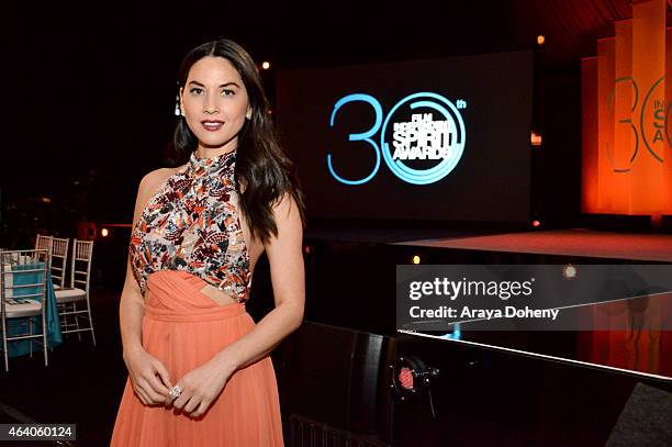 Actress Olivia Munn attends the 2015 Film Independent Spirit Awards at Santa Monica Beach on February 21, 2015 in Santa Monica, California.