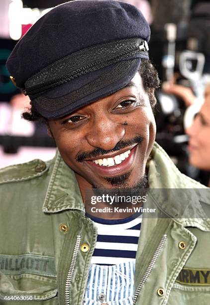 Andre 3000 attends the 2015 Film Independent Spirit Awards at Santa Monica Beach on February 21, 2015 in Santa Monica, California.