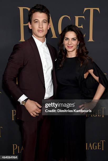 Actor Miles Teller and Marketing/Communications Director, Piaget S.A., Chabi Nouri attend the 30th Annual Film Independent Spirit Awards at Santa...