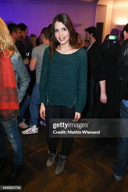 Jasmin Lord attends the Tom Beck Record Release Party at 'die maske' on February 21, 2015 in Cologne, Germany.