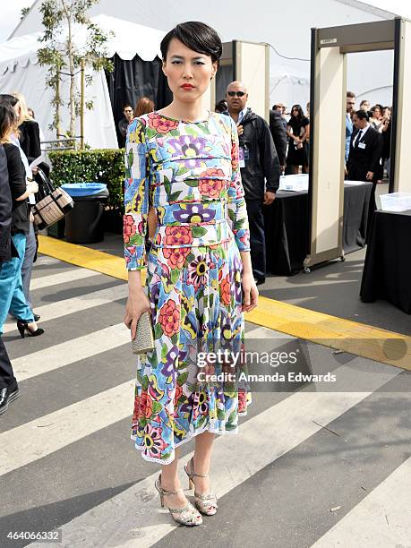 Actress Rinko Kikuchi attends the 2015 Film Independent Spirit Awards at Santa Monica Beach on February 21, 2015 in Santa Monica, California.