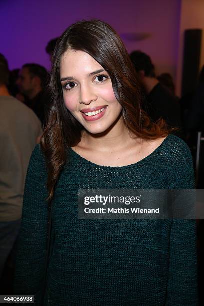 Jasmin Lord attends the Tom Beck Record Release Party at 'die maske' on February 21, 2015 in Cologne, Germany.