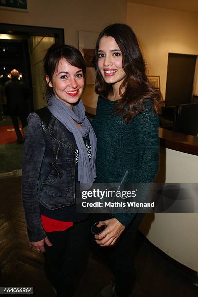 Renee Weibel and Jasmin Lord attend the Tom Beck Record Release Party at 'die maske' on February 21, 2015 in Cologne, Germany.