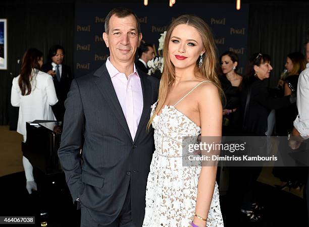 Of Piaget S.A. Philippe Leopold Metzger and blogger Kristina Bazan attend the 30th Annual Film Independent Spirit Awards at Santa Monica Beach on...