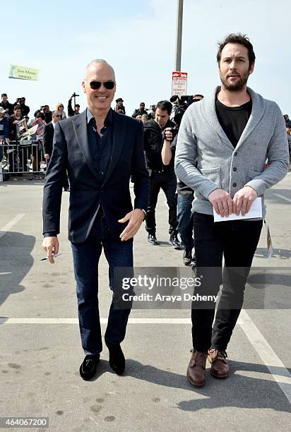 Actor Michael Keaton attends the 2015 Film Independent Spirit Awards at Santa Monica Beach on February 21, 2015 in Santa Monica, California.