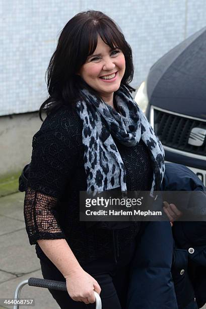 Coleen Nolan sighted leaving ITV Studios on January 20, 2014 in London, England.