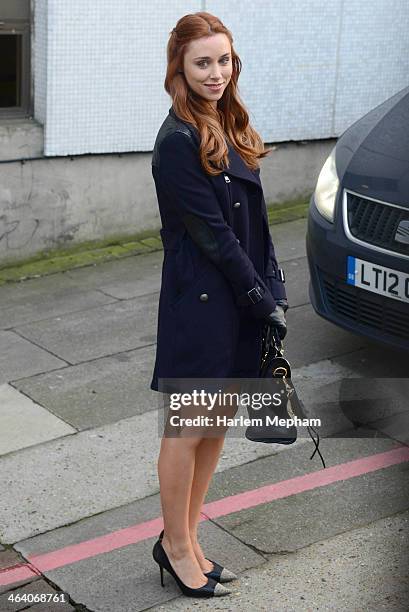 Una Healy sighted leaving ITV Studios on January 20, 2014 in London, England.