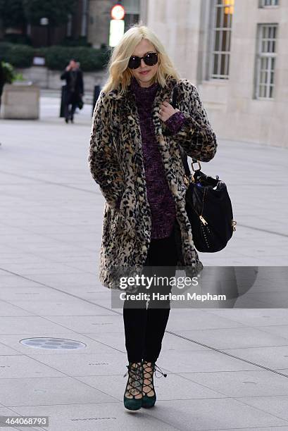 Fearne Cotton sighted outside BBC Broadcasting House on January 20, 2014 in London, England.