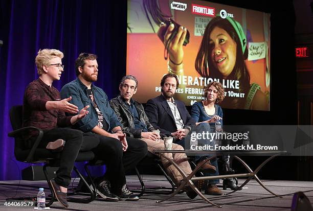 Tyler Oakley, Oliver Luckett, CEO, The Audience, writer/correspondent Doug Rushkoff, writer/director Frank Koughan and Raney Aronson, deputy...