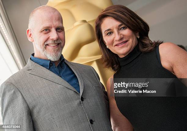 Make Up artists David White and Elizabeth Yianni-Georgiou attend the 87th Annual Academy Awards Oscar Week Celebrates Make Up And Hairstyling at the...