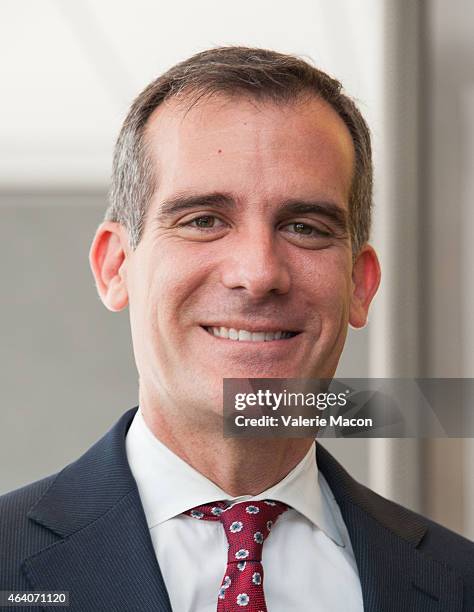 Los Angeles mayor Eric Garcetti attends the 87th Annual Academy Awards Oscar Week Celebrates Make Up And Hairstyling at the Academy of Motion Picture...