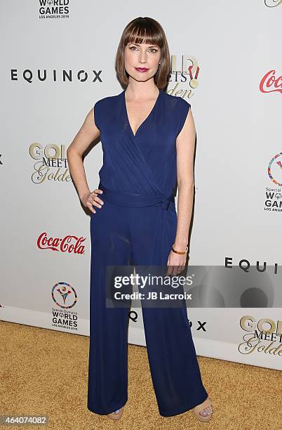 Julie Ann Emery attends the 3rd Annual Gold Meets Golden at Equinox Sports Club West LA on February 21, 2015 in Los Angeles, California.