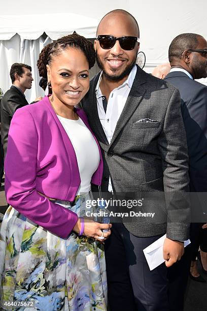 Directors Ava DuVernay and Justin Simien attend the 2015 Film Independent Spirit Awards at Santa Monica Beach on February 21, 2015 in Santa Monica,...