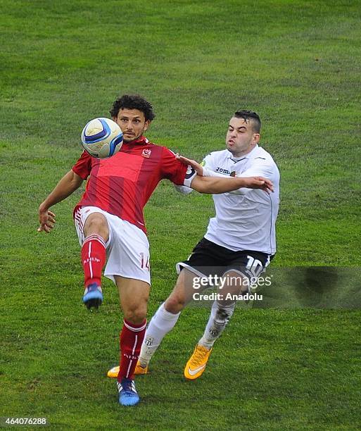 Hossam Ghaly of Ahly is in action during the African Super Cup match between CAF Champions League winner Algeria's ES Setif and CAF Confederation Cup...