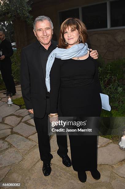 Amy Pascal and Bernard Weinraub attend Sony Pictures Entertainment Celebrates its Nominees along with GREY GOOSE Vodka at Private Residence on...