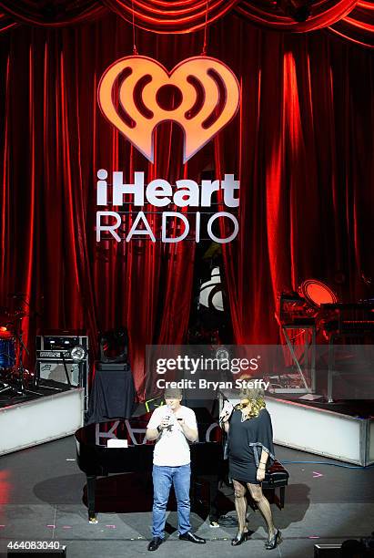 On air personalities Valentine and Delilah host the iHeartRadio Ultimate Valentine's Escape at Brooklyn Bowl at the LINQ in Las Vegas on February 21,...